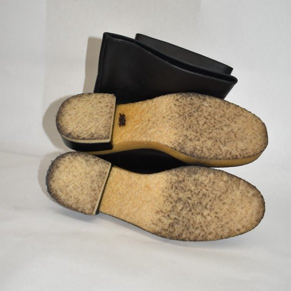 $900 FRAME LE CANON TALL BOOT BLACK LEATHER PLATFORM CORK 38.5 (ME36) - Picture 6 of 8